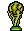 Animated Pixel Art World Cup Trophy Sticker