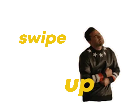 David Rose Swipe Up Schitt's Creek Sticker