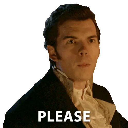 Colin Bridgerton Please Reaction Sticker
