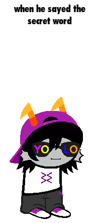 Homestuck Hiveswap Eridan Ampora YOLO Sticker
