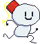Fezhead Milk Quest Character Thinking Sticker
