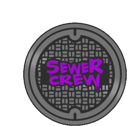 Twixnkat Sewer Crew Manhole Cover Sticker