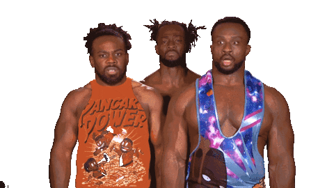The New Day WWE: Big E, Kofi Kingston, Xavier Woods