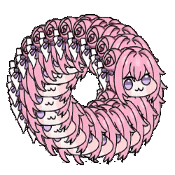Doro Pink-Haired Character Circular Sticker