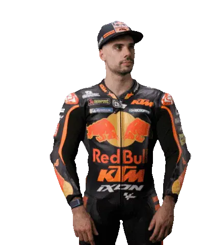 Miguel Oliveira Points Up - Click Here Sticker