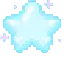 Estrela: Sparkling Pixel Art Blue Star Sticker