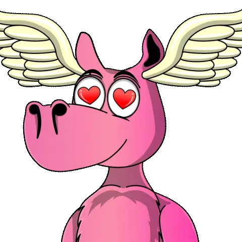 Web3 Moose with Heart Eyes