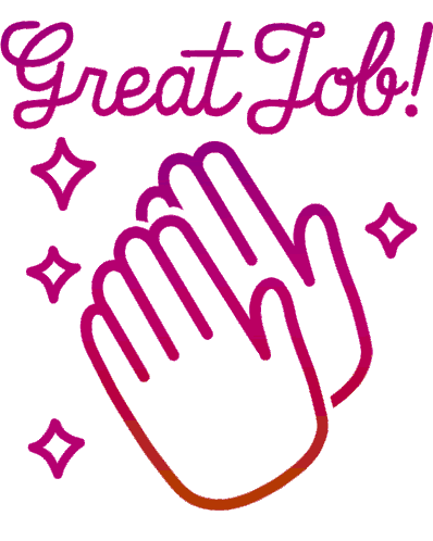 Great Job Clapping Hands Animated Sticker