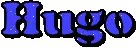 Hugo Text Sticker
