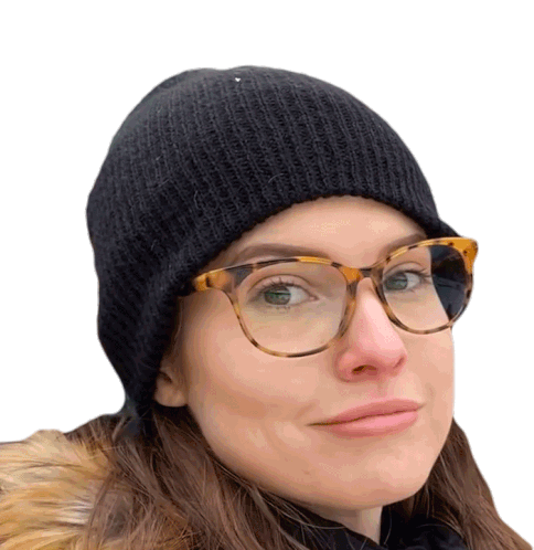 Oh Really Amanda Cerny in Beanie and Glasses