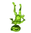 Alien Pls Spinning Handstand Sticker