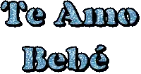 Glittery Blue 'Te Amo Bebé' Love Sticker