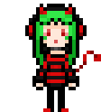 Jenn Pixel Art Girl with Headphones Sticker