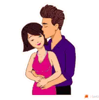 Coração: Homem Beijando Mulher no Pescoço