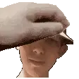 Hand Puts Hat on Andrey's Head Sticker