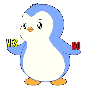 Penguin Yes or No Debate Choice Sticker