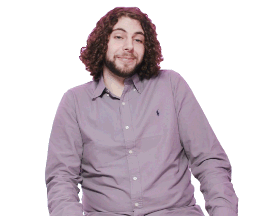Smiling Man with Curly Hair