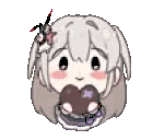 Epic7 Laia: Pixel Art Girl Offering Chocolate Heart