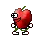 Dancing Pixel Red Apple Animated Sticker
