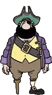 Pirata Tietê Cartoon Sticker