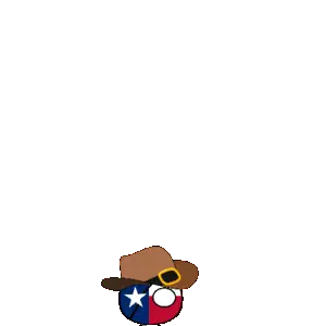Texas Countryball Brick Throw Sticker