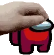 Amongpet Sticker: Hand & Red Among Us