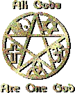 All Gods Pentagram Sticker