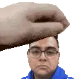 Hand Holding Rocha's Head Sticker