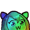 Animated Ow O Pride Rainbow Pixel Art Sticker