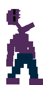 Angry Fnaf Purple Guy Pixel Art Sticker