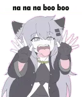 Anime Cat Girl Na Na Na Boo Boo Sticker