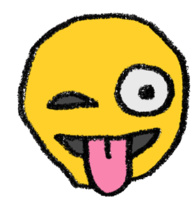 Adamjk Goofy Winking Emoji Sticker