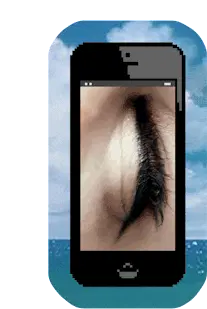 Blinking Eye on Pixel Smartphone Sticker