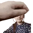 Pet Pet Rookie Gifs: Hand Covering Woman's Face