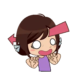 Alice Shocked by Arrow Animated Sticker