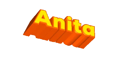 Animated Anita 3D Name Sticker