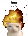 Farted Cat Meme Explosion Sticker