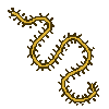 Wiggling Yellow Pixel Art Centipede Sticker