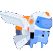 Pixel Art Nitro Flying Robot with Wings