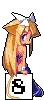 Pixel Art Anime Cat Girl Counter Sticker