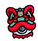 Volkswagen Vwmalaysia Lion Dance Head Sticker