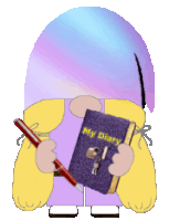 Cute Gnome Dear Diary Sticker