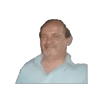 Pb Smiling Man in Blue Shirt Sticker