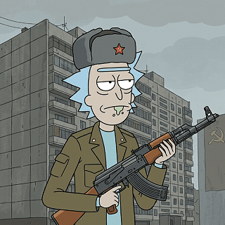 Drooling Soviet Rick Sanchez