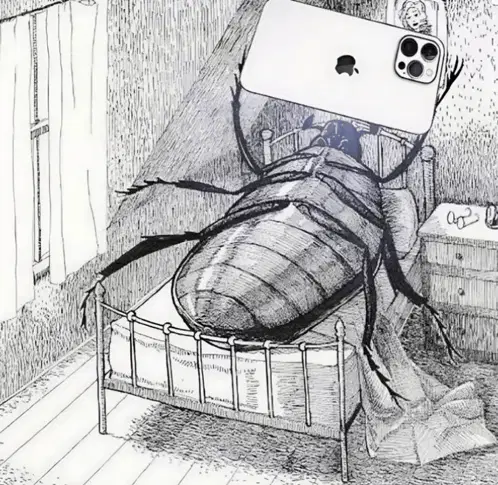 Gregor Samsa Mexendo No Celular