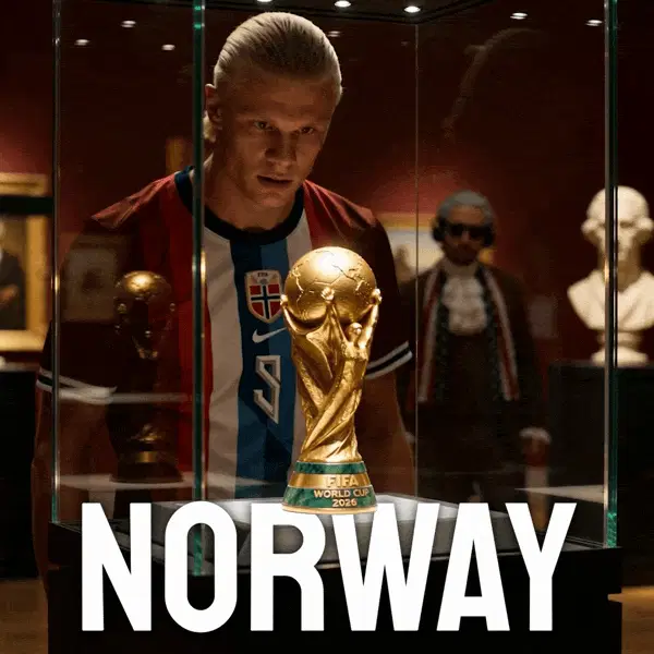 Haaland Norway World Cup Trophy Case