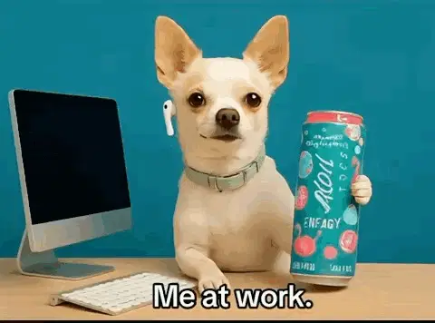 Me At Work- Wrigley – work memes meme GIF free download no watermark 2026