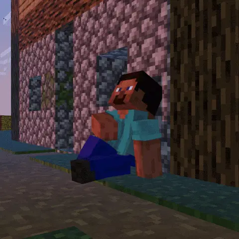Steve Minecraft Minecraft Steve Sad – minecraft memes meme GIF free download no watermark 2026