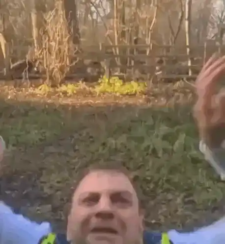 British Cop Screaming Sad