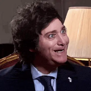 Javier Milei Making Screaming Gestures